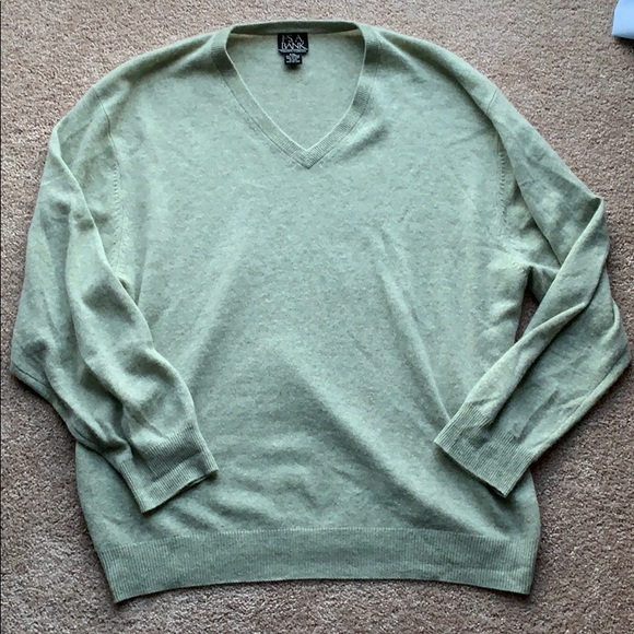 Jos A Bank Cashmere V Neck Sweater 